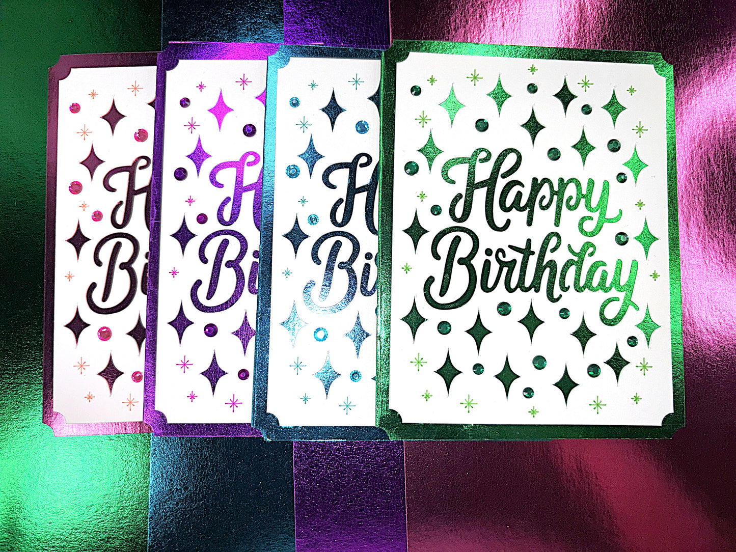 Sparkle Glam Birthday Cards (4Pack)