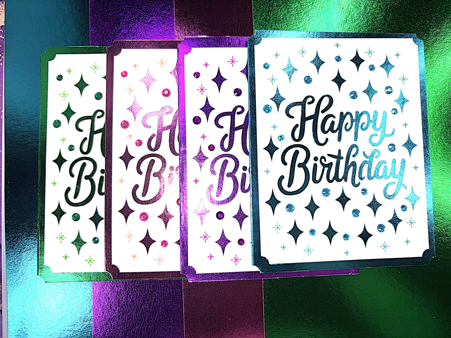 Sparkle Glam Birthday Cards (4Pack)
