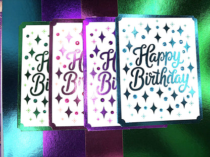 Sparkle Glam Birthday Cards (4Pack)