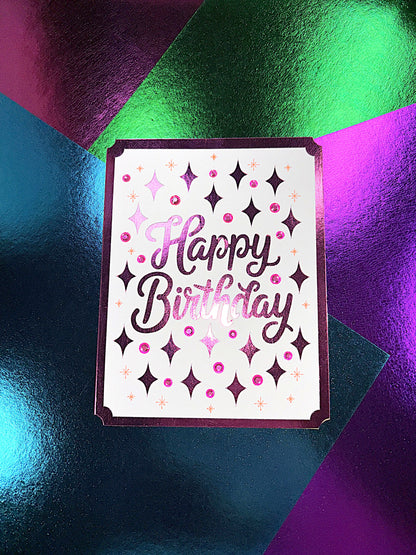 Sparkle Glam Birthday Cards (4Pack)